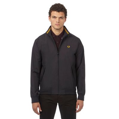 Fred Perry Navy logo applique bomber jacket